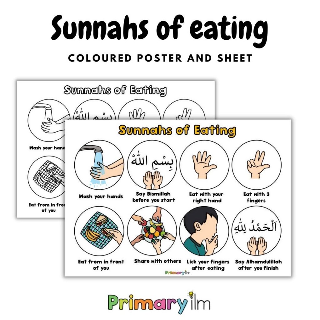 sunnah of eating poster