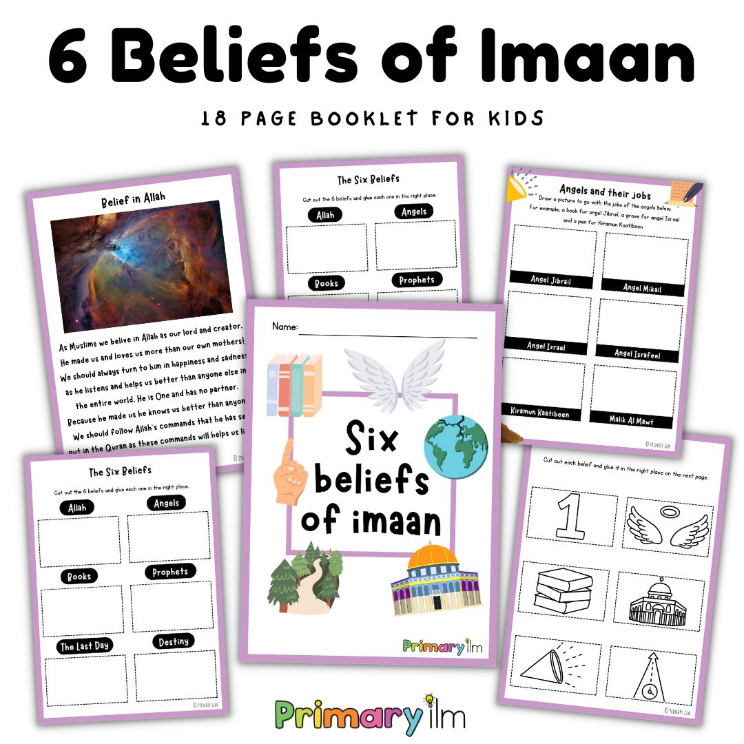 6 beliefs in islam activity booklet