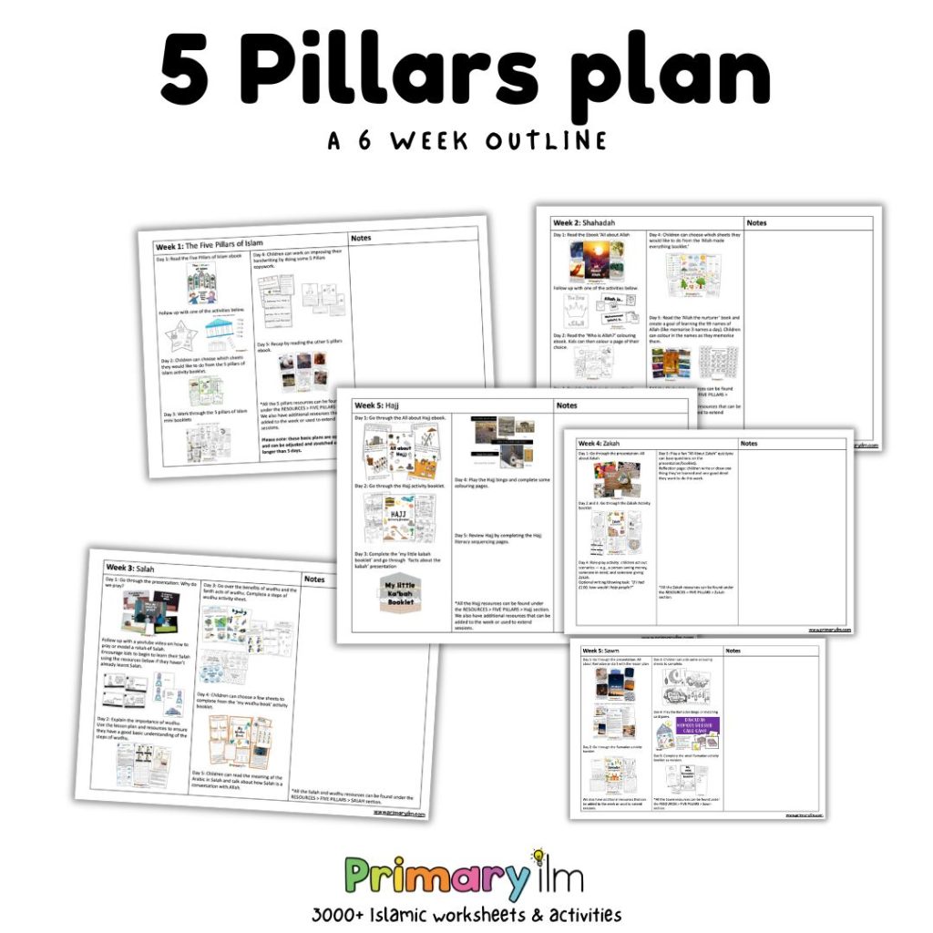 teach kids five pillars of Islam