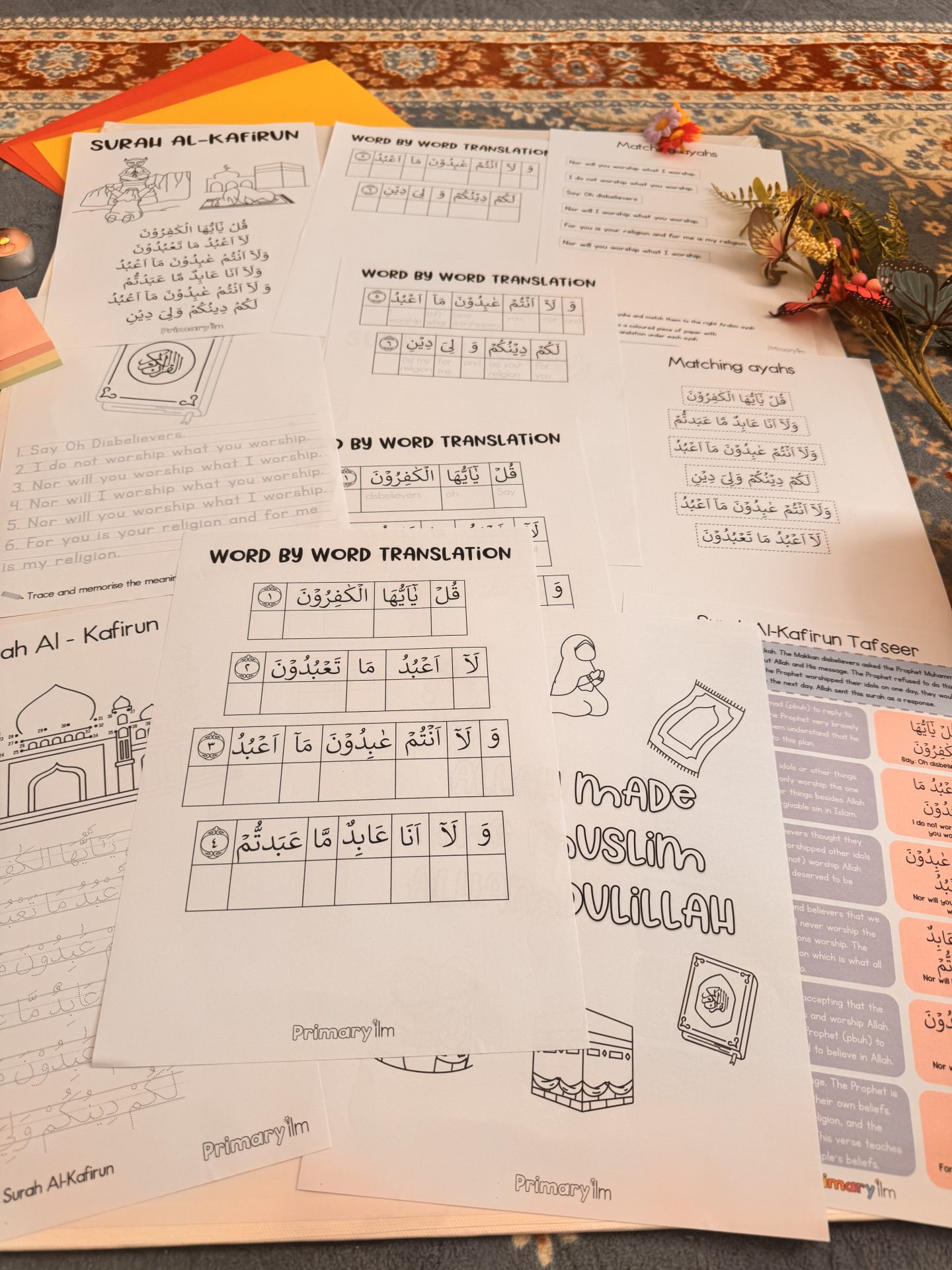 surah kafirun worksheets